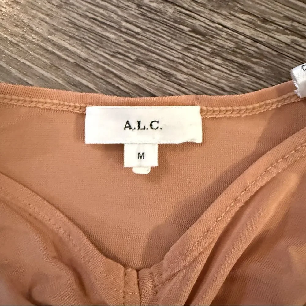 A.L.C. Adrienne Sleeveless Ruched Crop Top